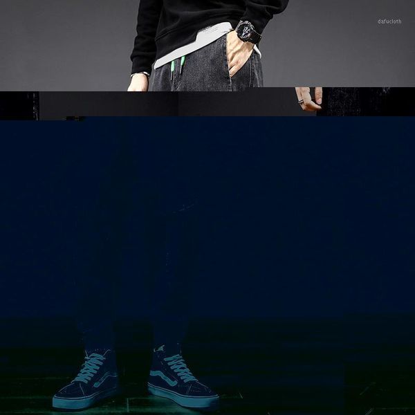 casual men's jeans black bunch of foot drawstring stretchy breathable fashion loose large size -5xl autumn male trousers1, Blue
casual men's jeans black bunch of foot drawstring stretchy breathable fashion loose large size -5xl autumn male trousers1, Blue