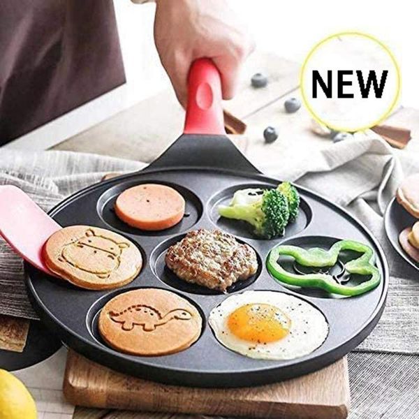 pans seven-hole frying pan animal pattern with silicone non-slip handle hanging hole flat-bottomed tool multifunctional
pans seven-hole frying pan animal pattern with silicone non-slip handle hanging hole flat-bottomed tool multifunctional