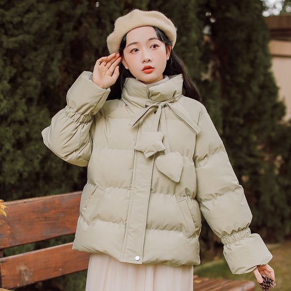 winter small korean version of the fresh solid-color strap decoration thick warm jacket cotton bread suit, Black
winter small korean version of the fresh solid-color strap decoration thick warm jacket cotton bread suit, Black