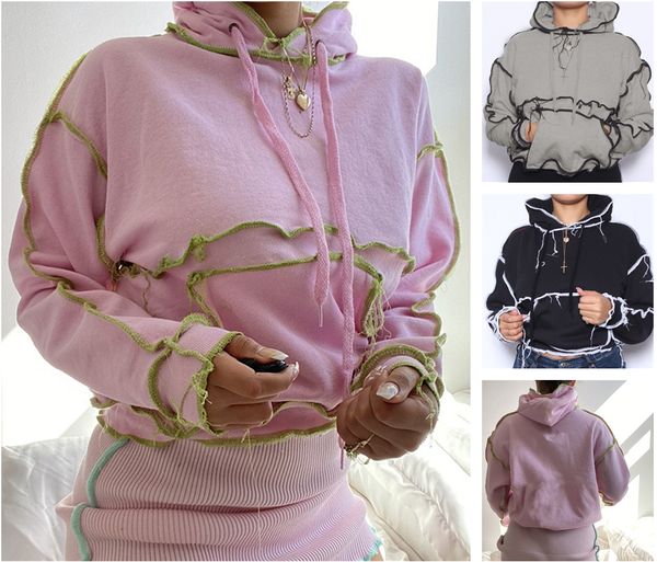 autumn and winter 2020 new women's wear reverse hem hoodie with pocket sport sweater fashion gym workout long sleeve running clothing, Black
autumn and winter 2020 new women's wear reverse hem hoodie with pocket sport sweater fashion gym workout long sleeve running clothing, Black