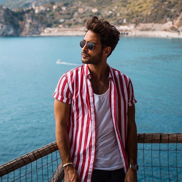 new striped casual men short sleeve shirt mens shirts casual slim fit hawaiian shirt fashion1, White;black
new striped casual men short sleeve shirt mens shirts casual slim fit hawaiian shirt fashion1, White;black