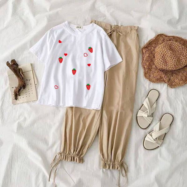 2021 new set parts women in cartoons print the neck tshirt and long pants define summer short female sweatpants g8i7, White
2021 new set parts women in cartoons print the neck tshirt and long pants define summer short female sweatpants g8i7, White