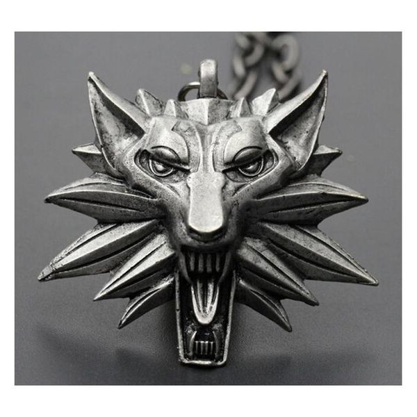 the witcher 3 witch 3 wolf head necklace pendant wholesale shipping vlkus reibr, Silver
the witcher 3 witch 3 wolf head necklace pendant wholesale shipping vlkus reibr, Silver