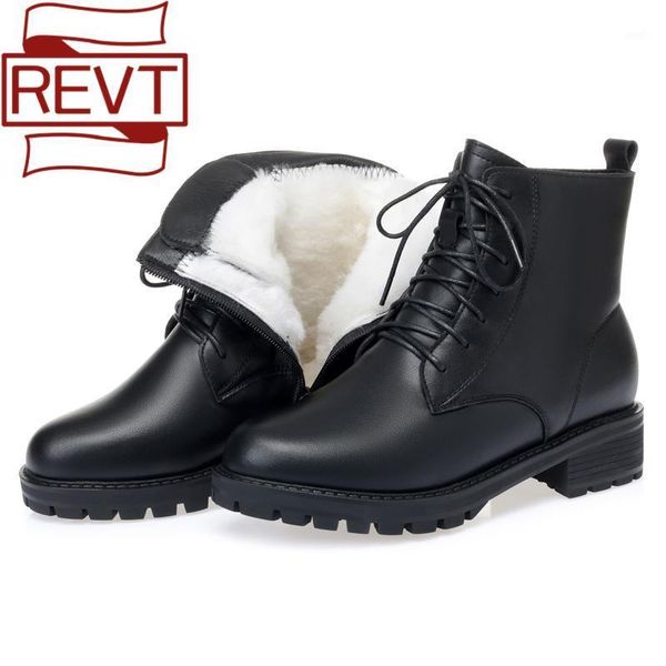 boots revt 35-43 winter leather women's wool keep warm ankle flat lace-up zipper rubber non-slip work shoes1, Black
boots revt 35-43 winter leather women's wool keep warm ankle flat lace-up zipper rubber non-slip work shoes1, Black