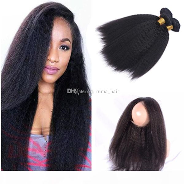 9a kinky straight 360 lace frontal closure with bundles pre plucked 360 full lace band frontals with brazilian yaki hair with baby hair, Black;brown
9a kinky straight 360 lace frontal closure with bundles pre plucked 360 full lace band frontals with brazilian yaki hair with baby hair, Black;brown