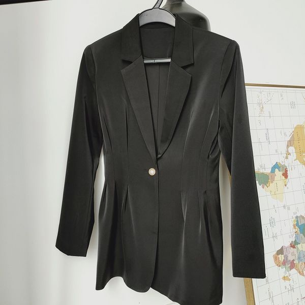 new 2021 spring turn down collar blazer slim waist vintage ladies coat feminino for women blazers fbk8, White;black
new 2021 spring turn down collar blazer slim waist vintage ladies coat feminino for women blazers fbk8, White;black