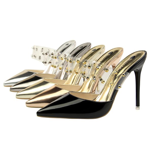 2020 chip gold leather transparent crystal strap slingback sandals from the high leap tails shoes pump 86-15 x33y, Black
2020 chip gold leather transparent crystal strap slingback sandals from the high leap tails shoes pump 86-15 x33y, Black