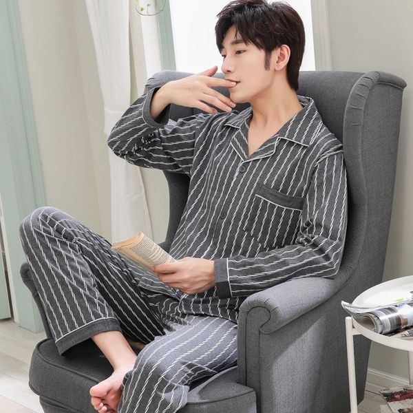 mens pajamas men sleepwear cotton pajama spring autumn pijama mens sleepwear striped sleepwear sleep pyjamas plus size y200422, Black;brown
mens pajamas men sleepwear cotton pajama spring autumn pijama mens sleepwear striped sleepwear sleep pyjamas plus size y200422, Black;brown