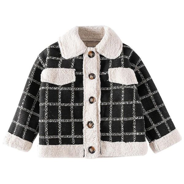 jackets kids jacket for girls autumn winter thickened fleece princess coat wool plaid teens overalls children's clothing 10 y, Blue;gray
jackets kids jacket for girls autumn winter thickened fleece princess coat wool plaid teens overalls children's clothing 10 y, Blue;gray