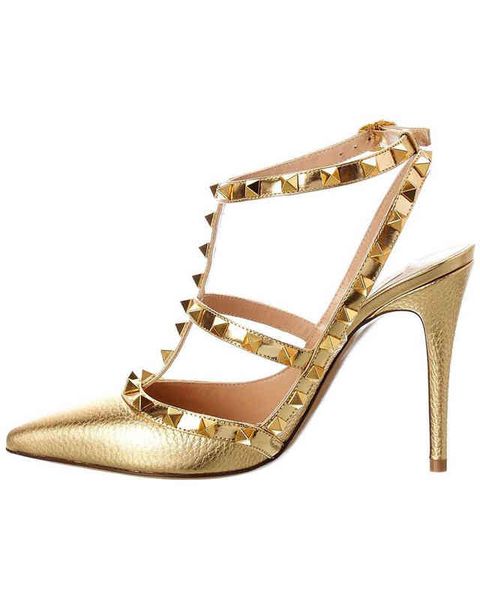 women sandals s weddign dress shoes luxury designer spring studs strap sandal pointed toe high heels with box, Black
women sandals s weddign dress shoes luxury designer spring studs strap sandal pointed toe high heels with box, Black