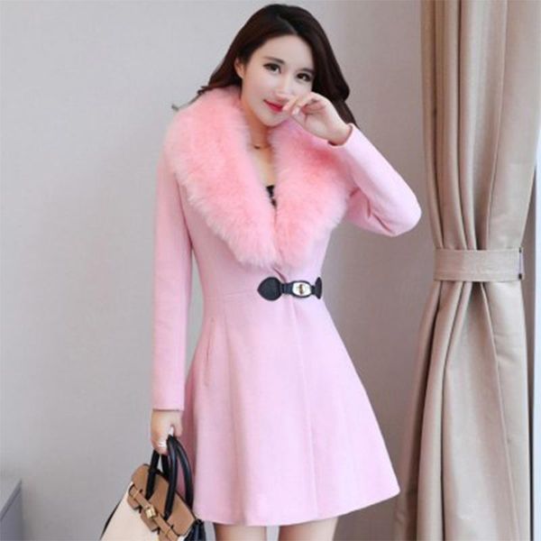 women's wool & blends winter thick coat loose wear big hair neck medium-length suit neckle overcoat female women jackets, Black
women's wool & blends winter thick coat loose wear big hair neck medium-length suit neckle overcoat female women jackets, Black
