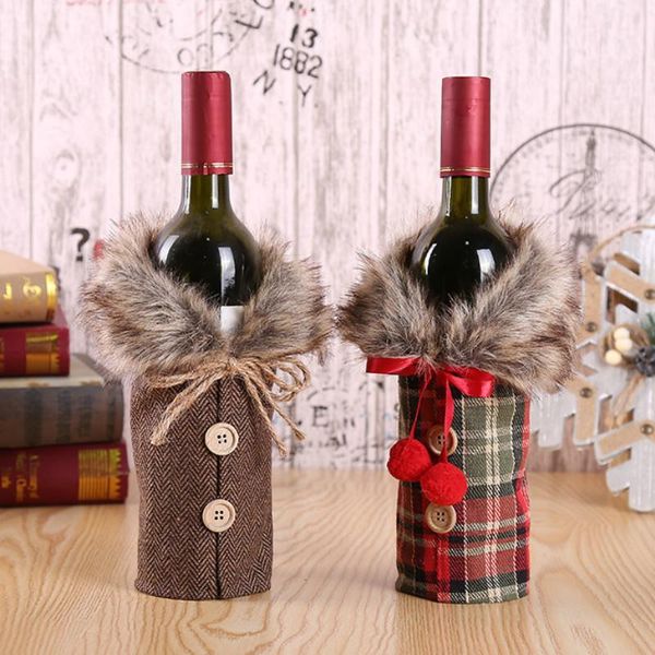 christmas decorations wine bottle set bow button clothes style cover for xmas year dining-table party decorations1
christmas decorations wine bottle set bow button clothes style cover for xmas year dining-table party decorations1
