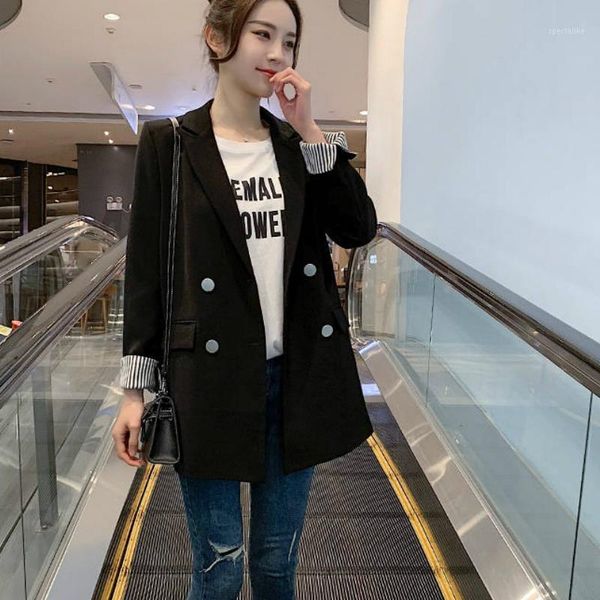 woman black blazer jacket female fashon office clothes1, White;black
woman black blazer jacket female fashon office clothes1, White;black