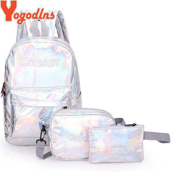 yogodlns 2020 holographic laser backpack embroidered patent letter hologram backpack set school bag +shoulder bag +penbag 3pcs c1023
yogodlns 2020 holographic laser backpack embroidered patent letter hologram backpack set school bag +shoulder bag +penbag 3pcs c1023
