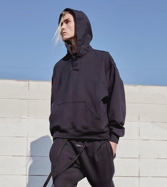 men hoodies oversize heavy cotton henley hip hop loose button placket sweatshirt kg-115, Black
men hoodies oversize heavy cotton henley hip hop loose button placket sweatshirt kg-115, Black