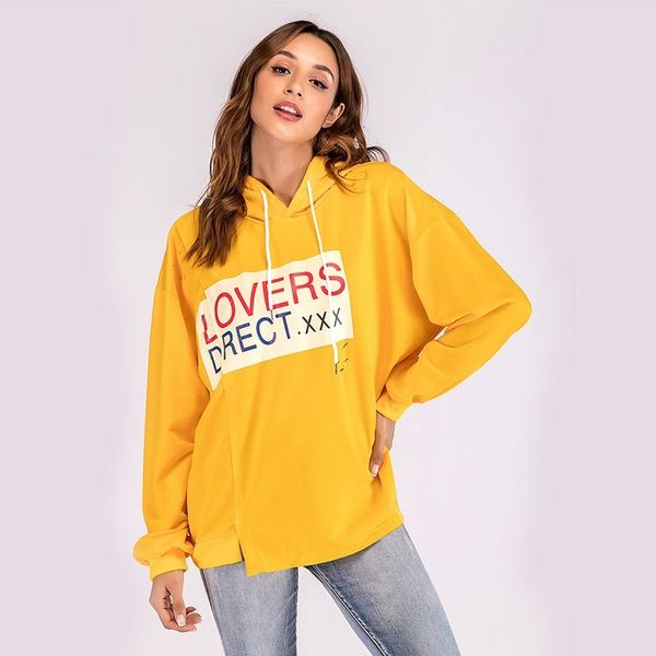 hooded print sweatshirt, Black