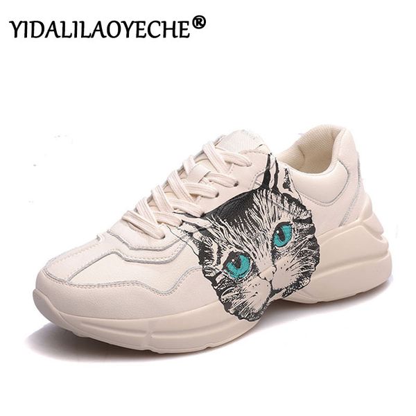lace up white round toe chunky 2019 autumn ladies trainers genuine leather platform sneakers women 1006, Black;white
lace up white round toe chunky 2019 autumn ladies trainers genuine leather platform sneakers women 1006, Black;white