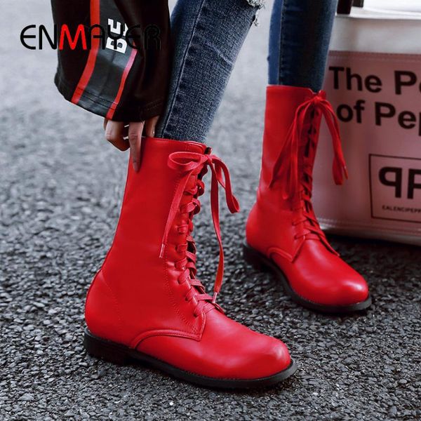 enmayer 2020 women boots square heel round toe pu lace-up work safety fashion mid-calf boots short plush women shoes size 34-43, Black
enmayer 2020 women boots square heel round toe pu lace-up work safety fashion mid-calf boots short plush women shoes size 34-43, Black