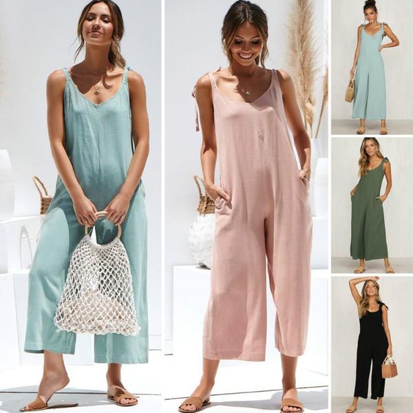women's jumpsuits & rompers womens fashion holiday playsuit jumpsuit romper summer beach wide leg loose lace up shoulder solid color pa, Black;white
women's jumpsuits & rompers womens fashion holiday playsuit jumpsuit romper summer beach wide leg loose lace up shoulder solid color pa, Black;white