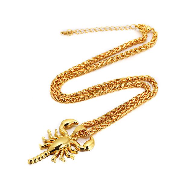 hip-hop scorpion personality exaggerated necklace and pendant gold/stainless steel/black retro american steampunk men's chain snake cha, Silver
hip-hop scorpion personality exaggerated necklace and pendant gold/stainless steel/black retro american steampunk men's chain snake cha, Silver