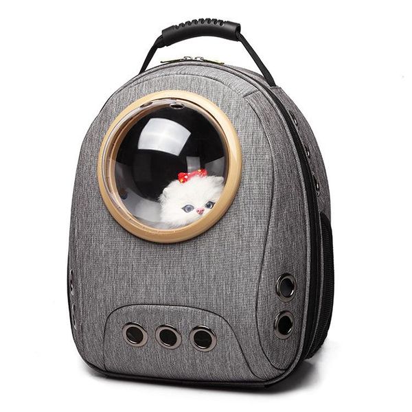 cat backpack canvas pet bag breathable pet travel bag space cover portable go out stylish cat and dog backpack wmtxth xhhair