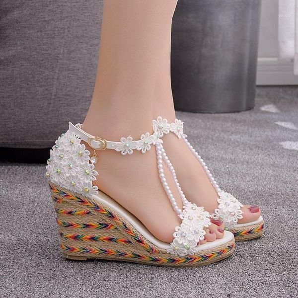 sandals 9cm rainbow lace beaded waterproof platform wedge heel plus size wedding shoes1, Black
sandals 9cm rainbow lace beaded waterproof platform wedge heel plus size wedding shoes1, Black