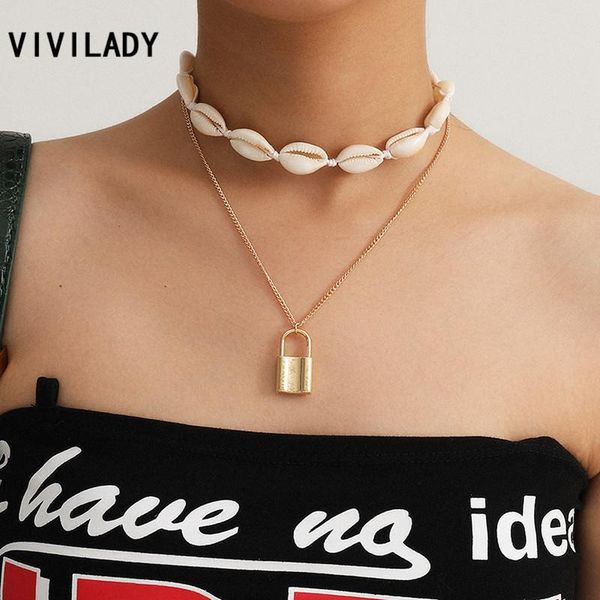 vivilady bohemia natural shell alloy gold color lock pendant women choker necklace trendy for female beach jewelry bijoux, Golden;silver
vivilady bohemia natural shell alloy gold color lock pendant women choker necklace trendy for female beach jewelry bijoux, Golden;silver