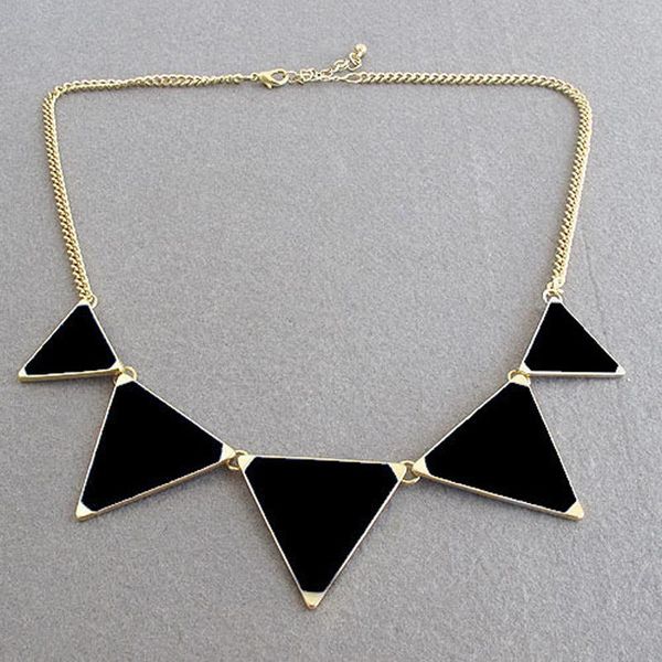 pendant necklaces black geometrical triangle necklace fashion choker jewelry for women vintage accessories, Silver
pendant necklaces black geometrical triangle necklace fashion choker jewelry for women vintage accessories, Silver