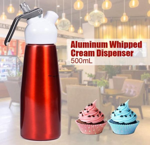 500ml n2o dispenser cream whipper coffee dessert sauces butter whipper aluminium alloy cream foam maker cake tools sea shipping cca12608