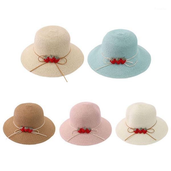 women woven straw sun hat cute strawberry bowknot wide brim packable beach cap1, Yellow
women woven straw sun hat cute strawberry bowknot wide brim packable beach cap1, Yellow