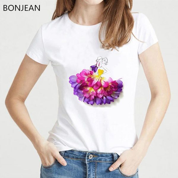 2019 summer new fashion illustrations t shirt women vogue flowers tshirt pretty female t-shirt novelty tee clothes, White
2019 summer new fashion illustrations t shirt women vogue flowers tshirt pretty female t-shirt novelty tee clothes, White