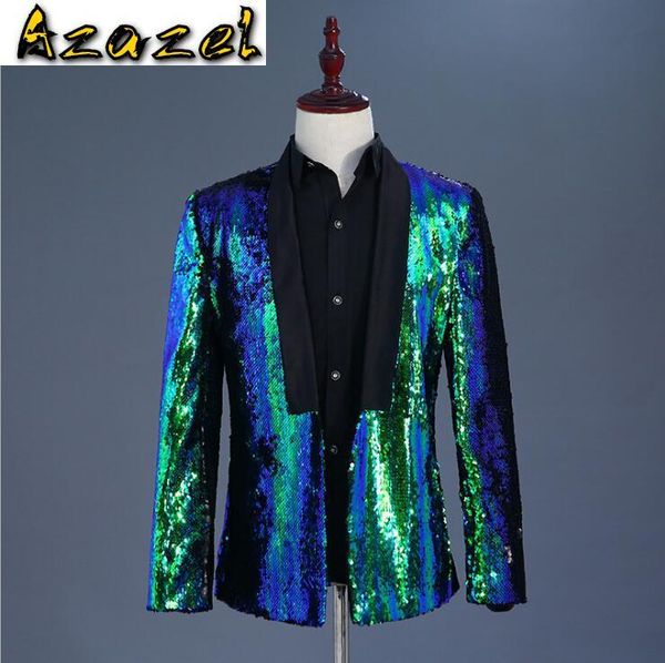 2020 new jacket personality two-color flip film sequin suit mens fashion dress coat wedding groom stage singer blazers suits, White;black
2020 new jacket personality two-color flip film sequin suit mens fashion dress coat wedding groom stage singer blazers suits, White;black