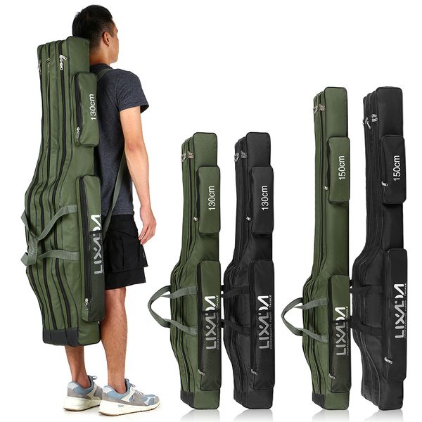 lixada three layers fishing bag portable folding fishing rod reel tackle tool carry case carrier travel bag 130cm/150cm c1008
lixada three layers fishing bag portable folding fishing rod reel tackle tool carry case carrier travel bag 130cm/150cm c1008