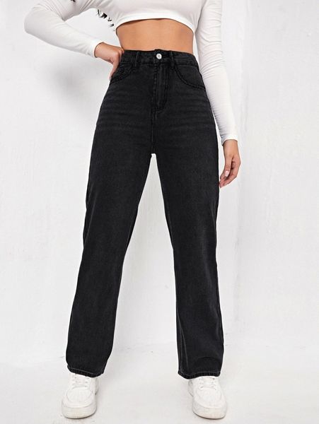 high waist boyfriend jeans r5hk#, Blue 
high waist boyfriend jeans r5hk#, Blue