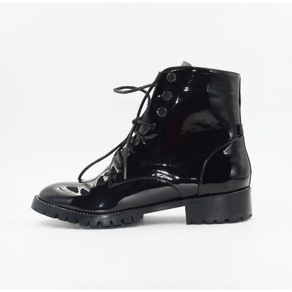 fashion black patent leather lace up ankle boots classical square heels handsome woman motorcycle shoes1
fashion black patent leather lace up ankle boots classical square heels handsome woman motorcycle shoes1