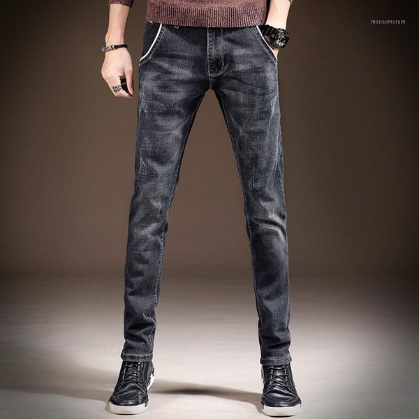 men's jeans mens skinny nice classic solid casual designer straight dark blue & stretch denim pencil trouers1
men's jeans mens skinny nice classic solid casual designer straight dark blue & stretch denim pencil trouers1