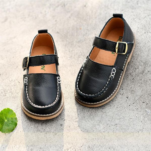 flat shoes princess hook loop kids genuine leather girls soft sole baby dress flats retro children chaussure fille, Black;grey
flat shoes princess hook loop kids genuine leather girls soft sole baby dress flats retro children chaussure fille, Black;grey
