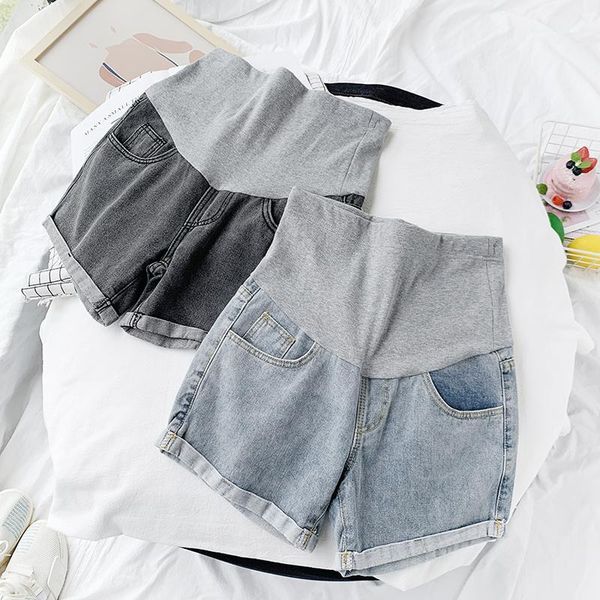 maternity bottoms 1886# jeans shorts summer cropped denim pants belly support elastic waist high waist1, White
maternity bottoms 1886# jeans shorts summer cropped denim pants belly support elastic waist high waist1, White