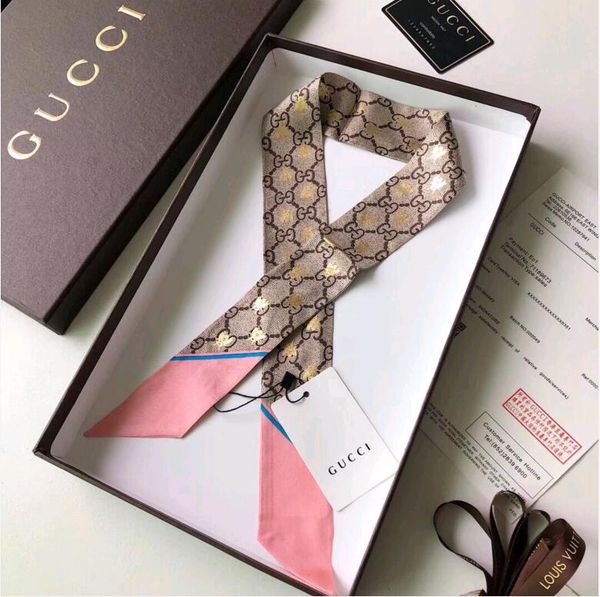 2020 new luxury silk scarf women's narrow bag handle silk towel double face printed twill ribbon brand small ribbon 120*8cm, Blue;gray
2020 new luxury silk scarf women's narrow bag handle silk towel double face printed twill ribbon brand small ribbon 120*8cm, Blue;gray