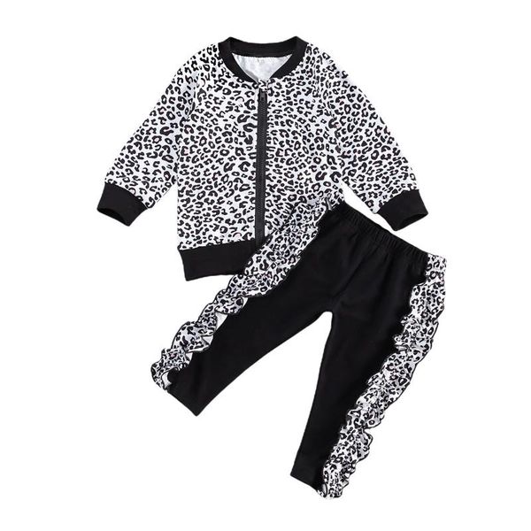 clothing sets toddler girls autumn winter clothes set leopard print long sleeve zipper jacket ruffles pants kids children outfits for 90-120, White
clothing sets toddler girls autumn winter clothes set leopard print long sleeve zipper jacket ruffles pants kids children outfits for 90-120, White