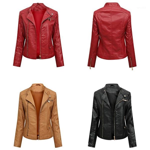 women's jackets women's leather short motorcycle coat female 2021 fashion biker faux pu jacket autumn winter clothes women manteau, Black;brown
women's jackets women's leather short motorcycle coat female 2021 fashion biker faux pu jacket autumn winter clothes women manteau, Black;brown