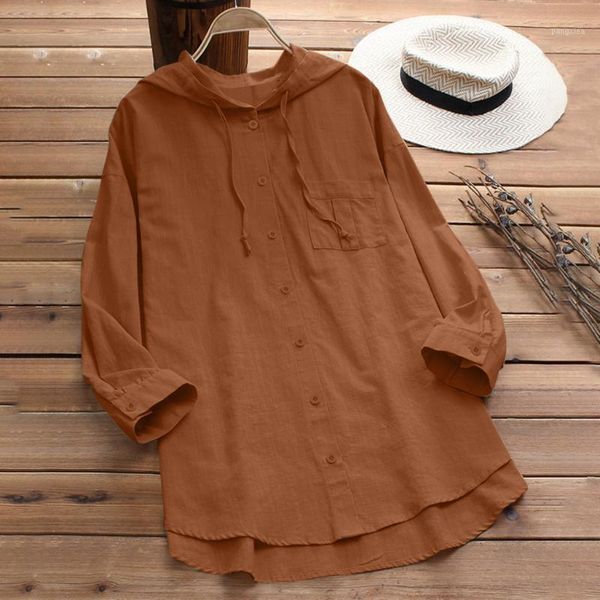 women casual simple blouse loose linen hooded soild color button long sleeve long shirt blouse 1, White
women casual simple blouse loose linen hooded soild color button long sleeve long shirt blouse 1, White