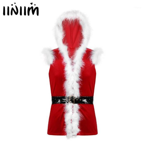 mens christmas derss up cosplay costume velvet hooded coat sleeveless faux fur trimming press buttons with leather waistband1, Black;white
mens christmas derss up cosplay costume velvet hooded coat sleeveless faux fur trimming press buttons with leather waistband1, Black;white