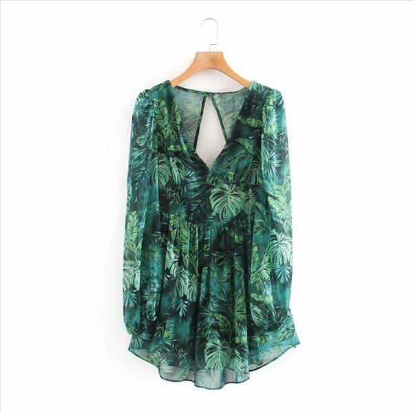 2020 women fashion tropical green leaves print chiffon mini dress chic female backless vestidos casual slim dresses, Black;gray
2020 women fashion tropical green leaves print chiffon mini dress chic female backless vestidos casual slim dresses, Black;gray