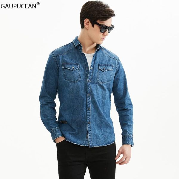 100% cotton man denim shirt quality thick spring autumn long sleeve male retro vintage pocket blue men jean casual cowboy shirts, White;black
100% cotton man denim shirt quality thick spring autumn long sleeve male retro vintage pocket blue men jean casual cowboy shirts, White;black