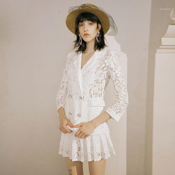 two piece dress skirt suits women sets blazer suit jacket mini elegant lace designer runway uniform1, White
two piece dress skirt suits women sets blazer suit jacket mini elegant lace designer runway uniform1, White