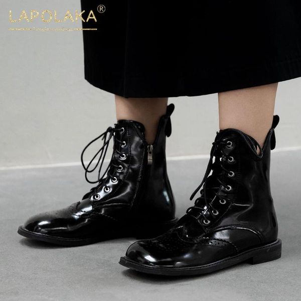 boots lapolaka 2021 arrivals thick low heels comfortable black shoes women booties female zipper ins trendy cross-tied ankle
boots lapolaka 2021 arrivals thick low heels comfortable black shoes women booties female zipper ins trendy cross-tied ankle