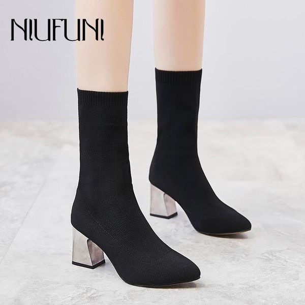 stretch ткани носки черный остроконечные toe рукавом для женщин среднего теленок сапоги на высоких каблуках niufuni женская обувь bottes fem, Black
stretch ткани носки черный остроконечные toe рукавом для женщин среднего теленок сапоги на высоких каблуках niufuni женская обувь bottes fem, Black