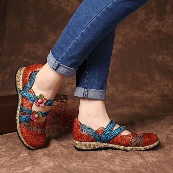 vintage floral genuine leather splicing colored stitching hook loop spring summer casual women flat shoes new y200520, Black
vintage floral genuine leather splicing colored stitching hook loop spring summer casual women flat shoes new y200520, Black