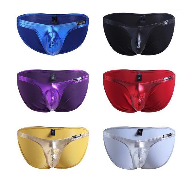 men's g-strings men's underwear imitation leather panties patent low-waist u convex pockets briefs alternative1, Black;brown
men's g-strings men's underwear imitation leather panties patent low-waist u convex pockets briefs alternative1, Black;brown